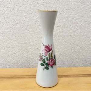 Vintage Bavaria SCHUMANN ARZBERG Germany Roses Flower Floral 8” Bud Vase